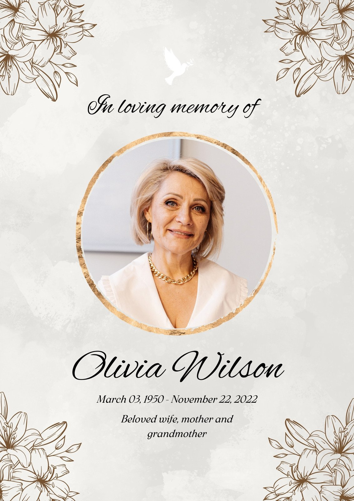 Free Printable, Customizable Funeral Program Templates | Canva inside Funeral Mass Booklet Template Free Download