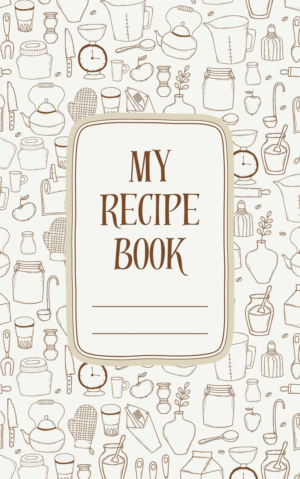 Free, Printable, Customizable Recipe Book Cover Templates | Canva in Cookbook Covers Printable Free