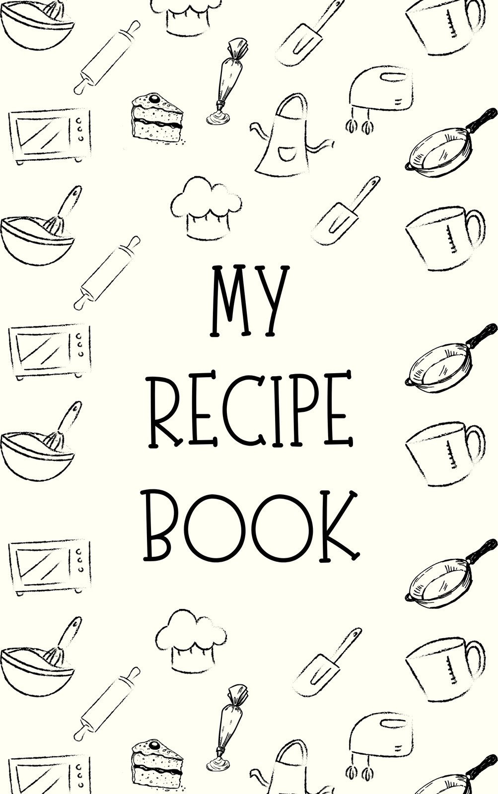 Free, Printable, Customizable Recipe Book Cover Templates | Canva with Cookbook Covers Printable Free