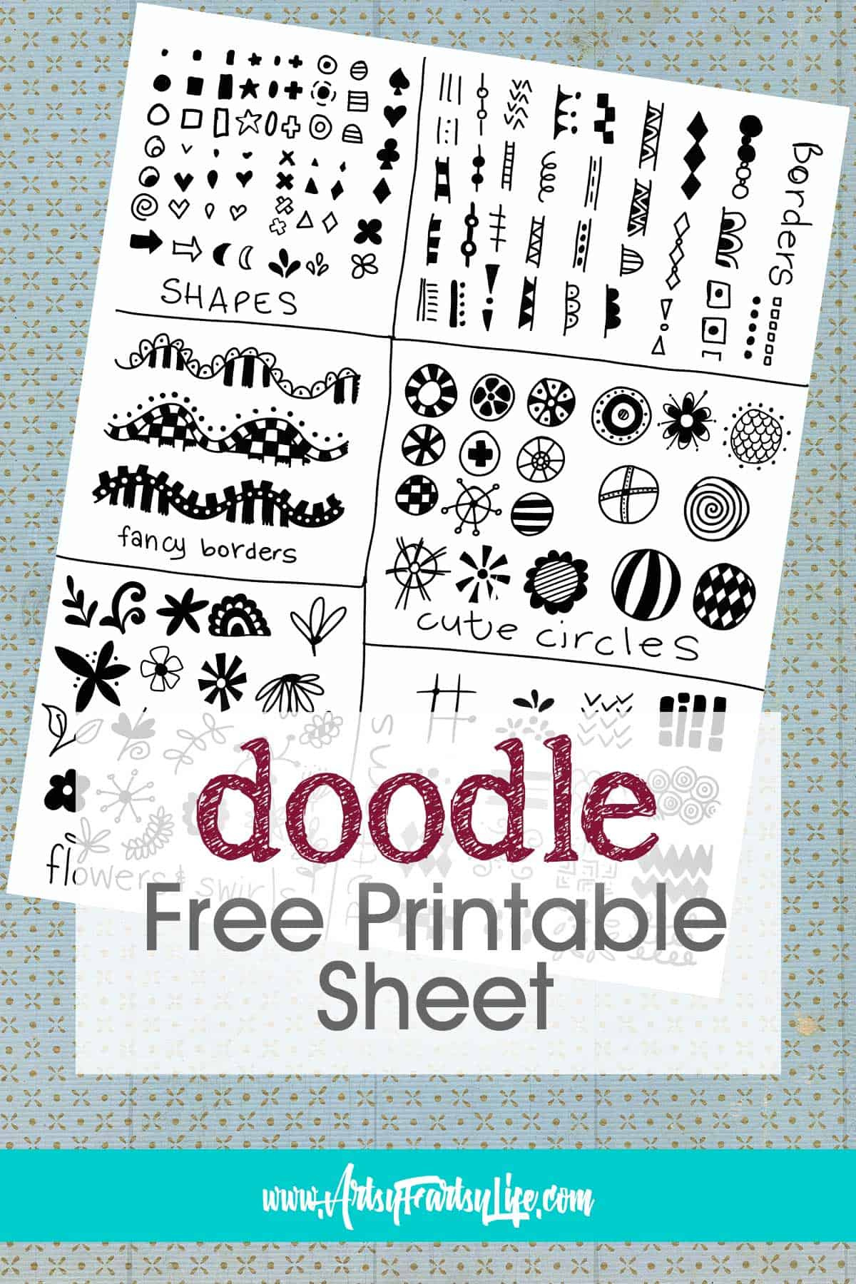 Free Printable Doodle Sheet · Artsy Fartsy Life with regard to Free Printable Doodle Patterns