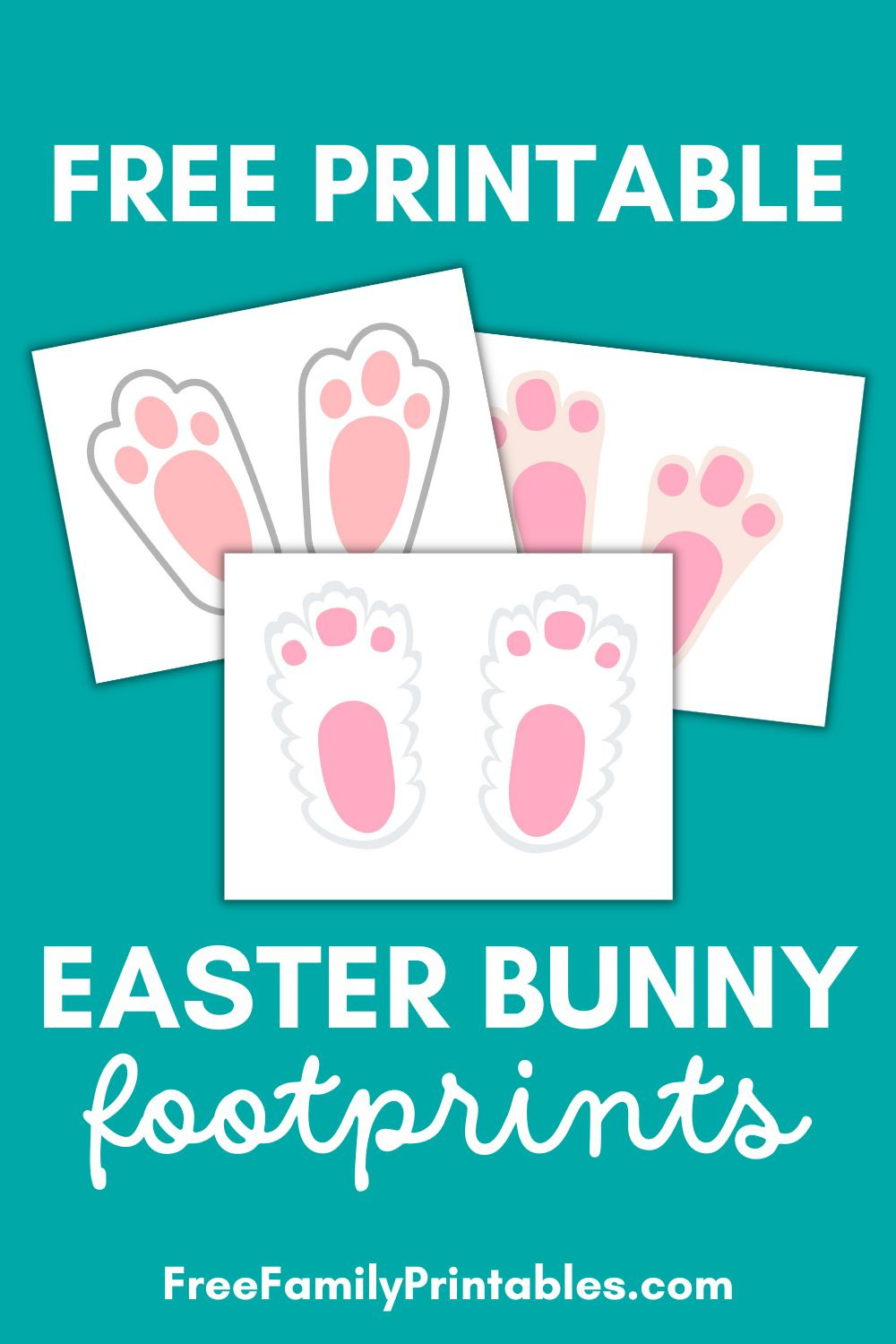 Free Printable Easter Bunny Footprints - Making Frugal Fun in Free Printable Easter Bunny Feet