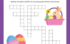 Free Printable Easter Crossword Puzzle – Pjs And Paint regarding Easter Crossword Puzzle Free Printable