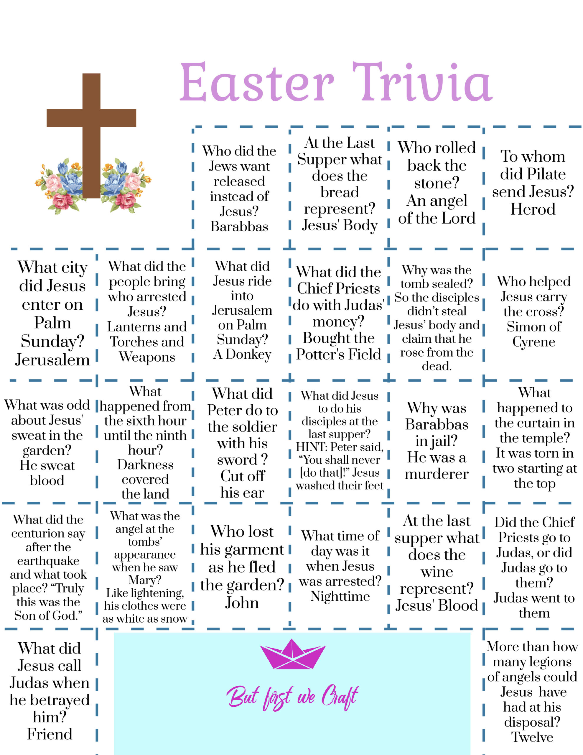 Free Printable Easter Trivia – But First We Craft within Free Printable Easter Trivia with Answers