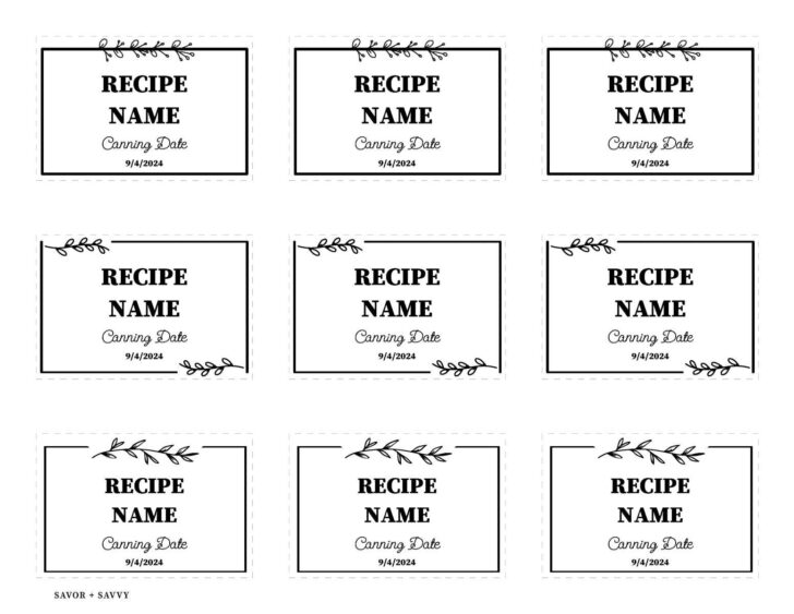 Editable Printable Labels Free
