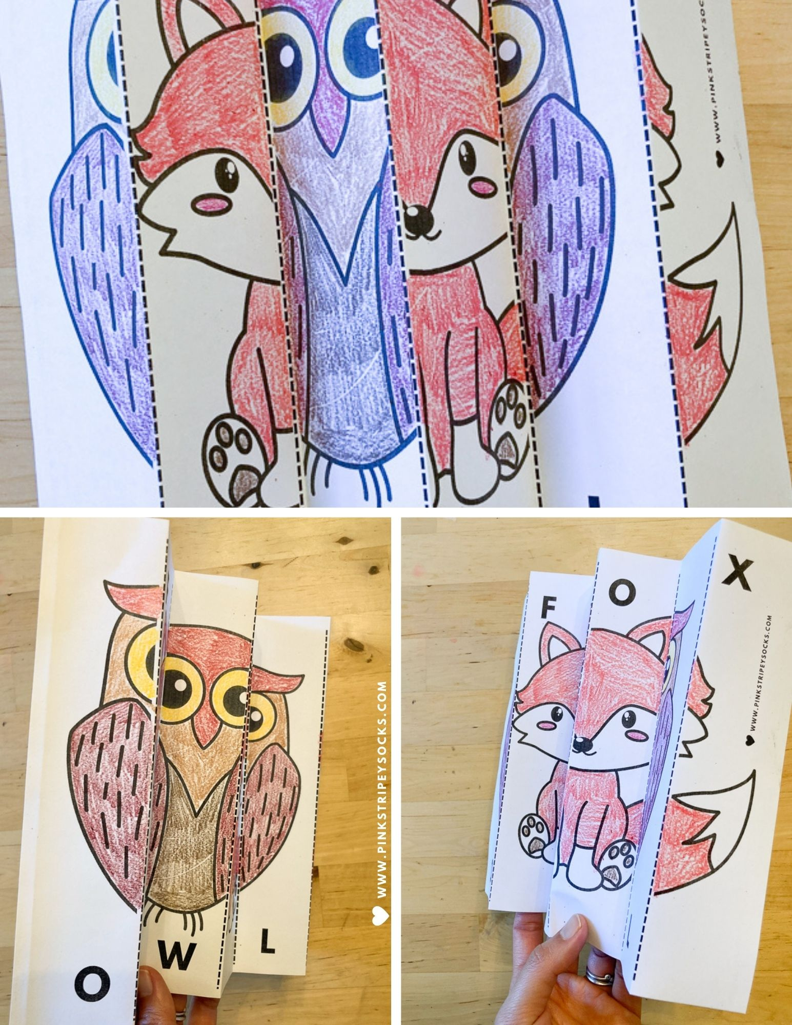 Free Printable Fall Agamographs | Pink Stripey Socks with Agamograph Free Printable