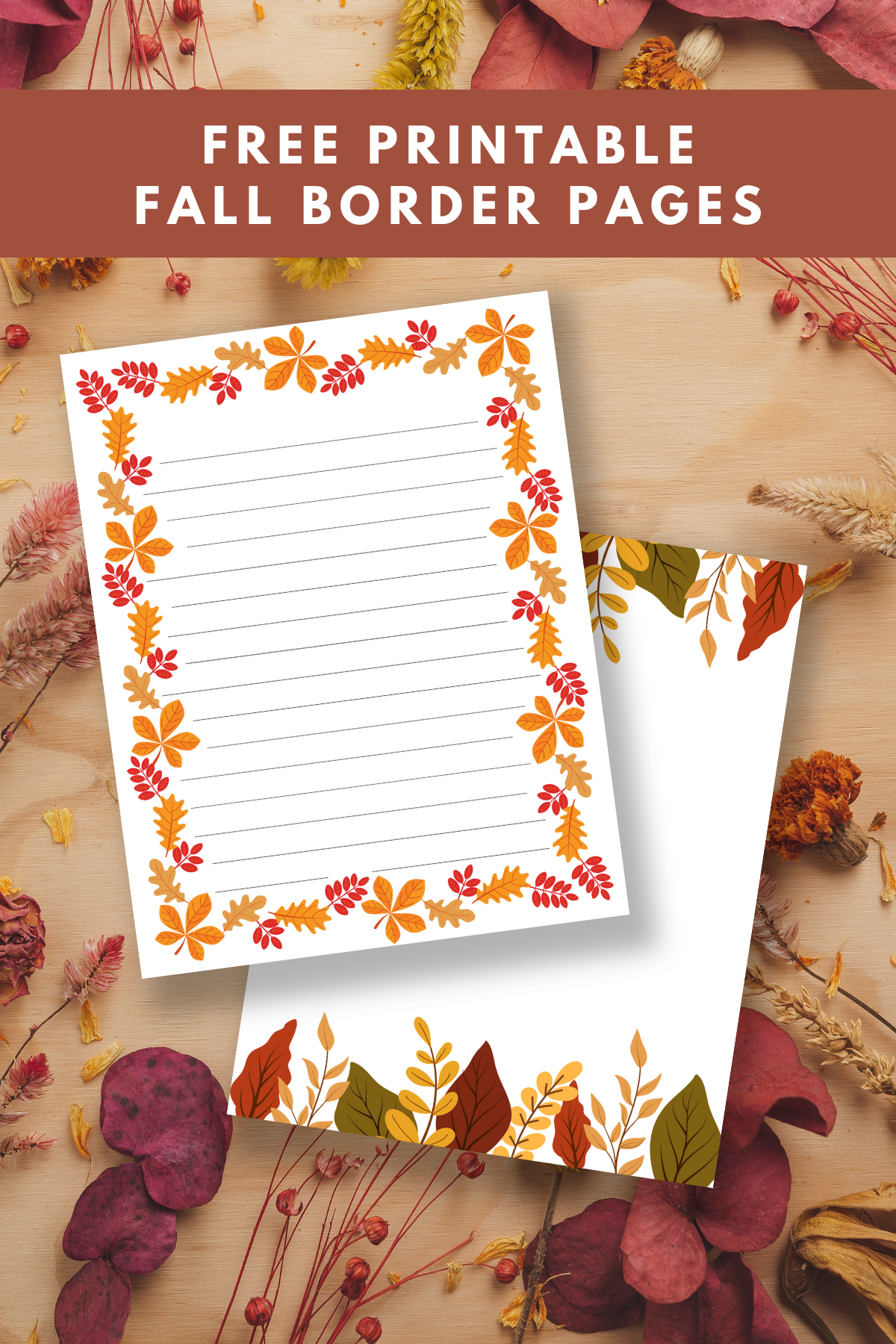 Free Printable Fall Page Borders — Gathering Beauty inside Free Printable Scrapbook Borders