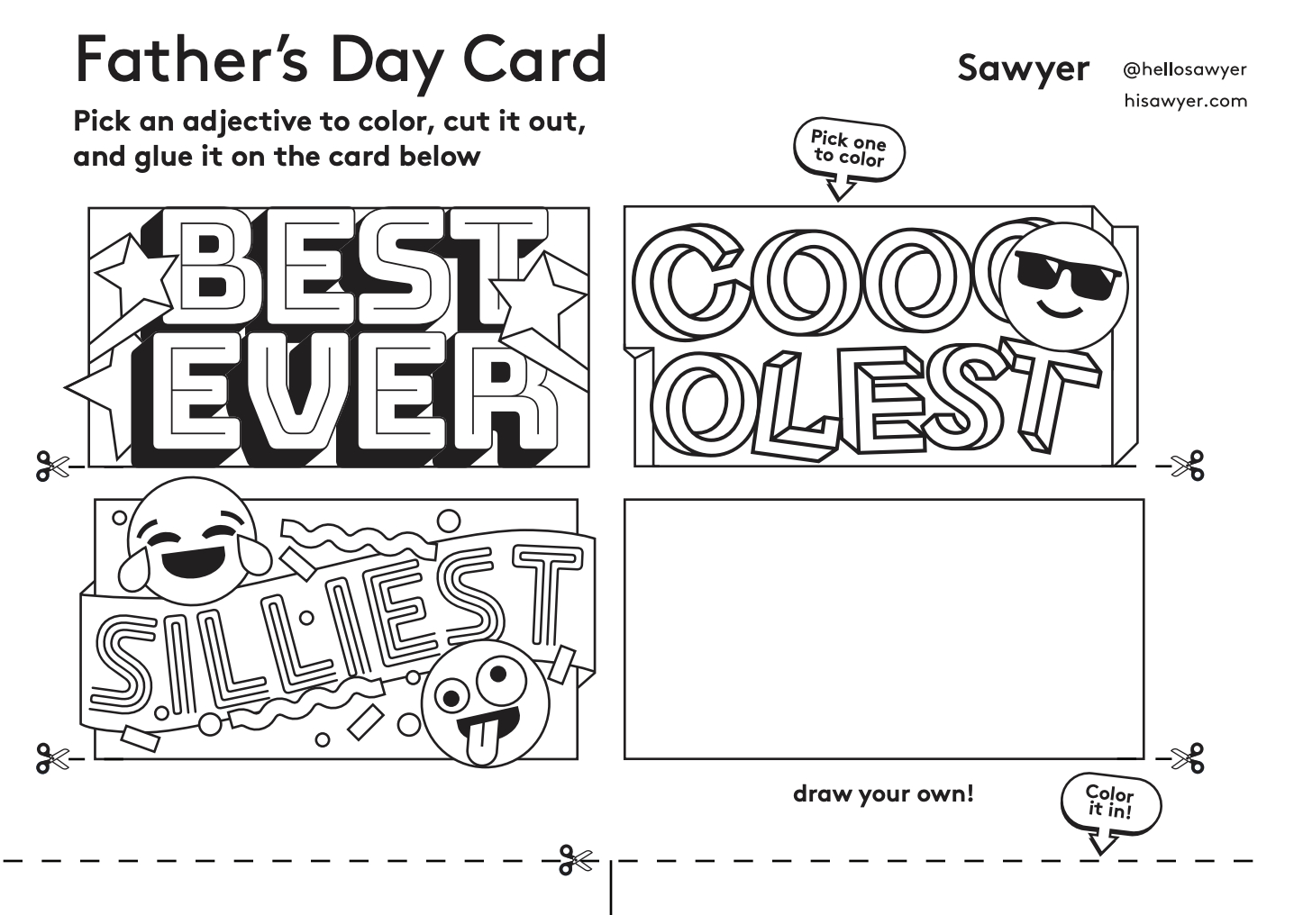 Free Printable Father&amp;#039;S Day Cards | Sawyer Blog with regard to Free Printable Step Fathers Day Cards