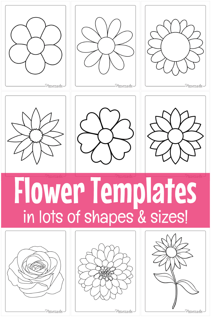 Free Printable Flower Templates For Crafts within Free Flower Drawing Templates