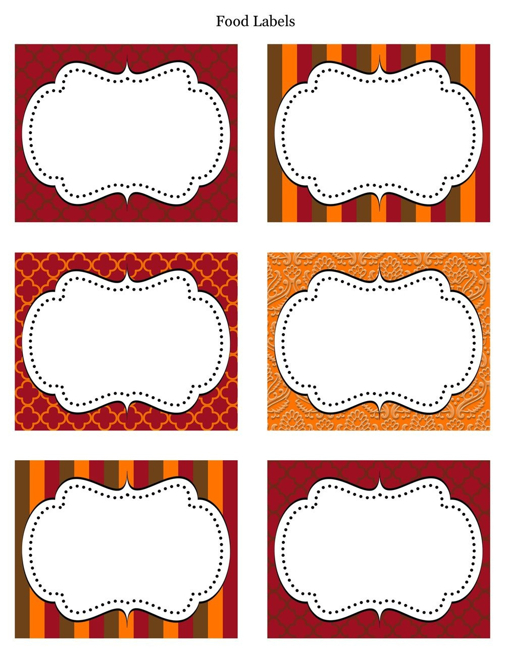 Free Printable Food Tags - Printable Party Favors with regard to Free Printable Buffet Tags