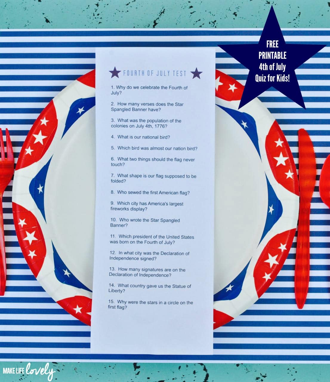 Free Printable Fourth Of July Trivia {Kids &amp;amp; Adults!} with Free Printable Fourth Of July Trivia