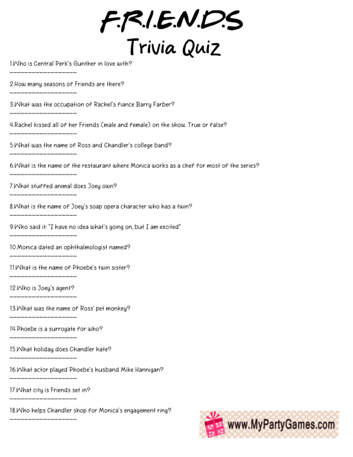 Free Printable Pub Quiz Questions and Answers