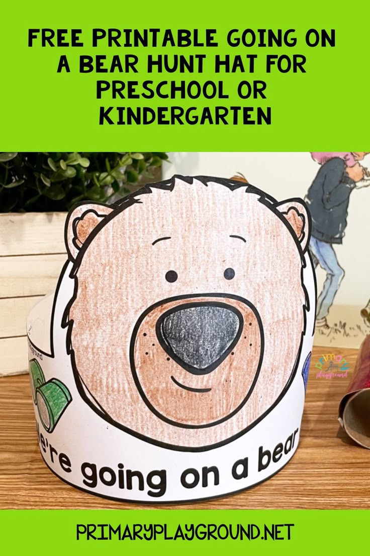 Free Printable Going On A Bear Hunt Hat For Preschool Or regarding We&amp;#039;Re Going On A Bear Hunt Free Printables
