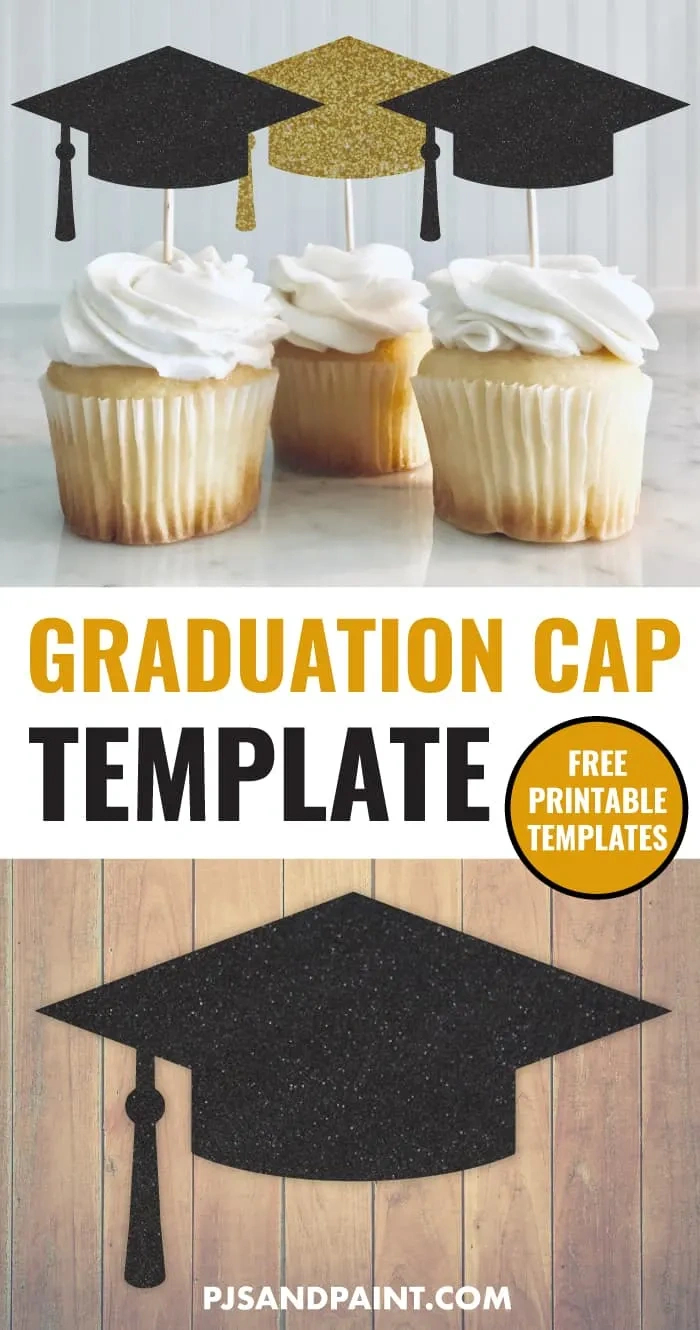 Free Printable Graduation Cap Template - 2 Sizes - Pjs And Paint with Graduation Cap Template Free Download