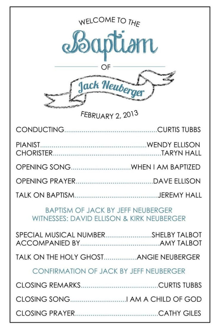 Lds Baptism Templates Free Download