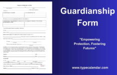 Free Printable Guardianship Form Templates [Pdf, Word] within Free Printable Guardianship Forms