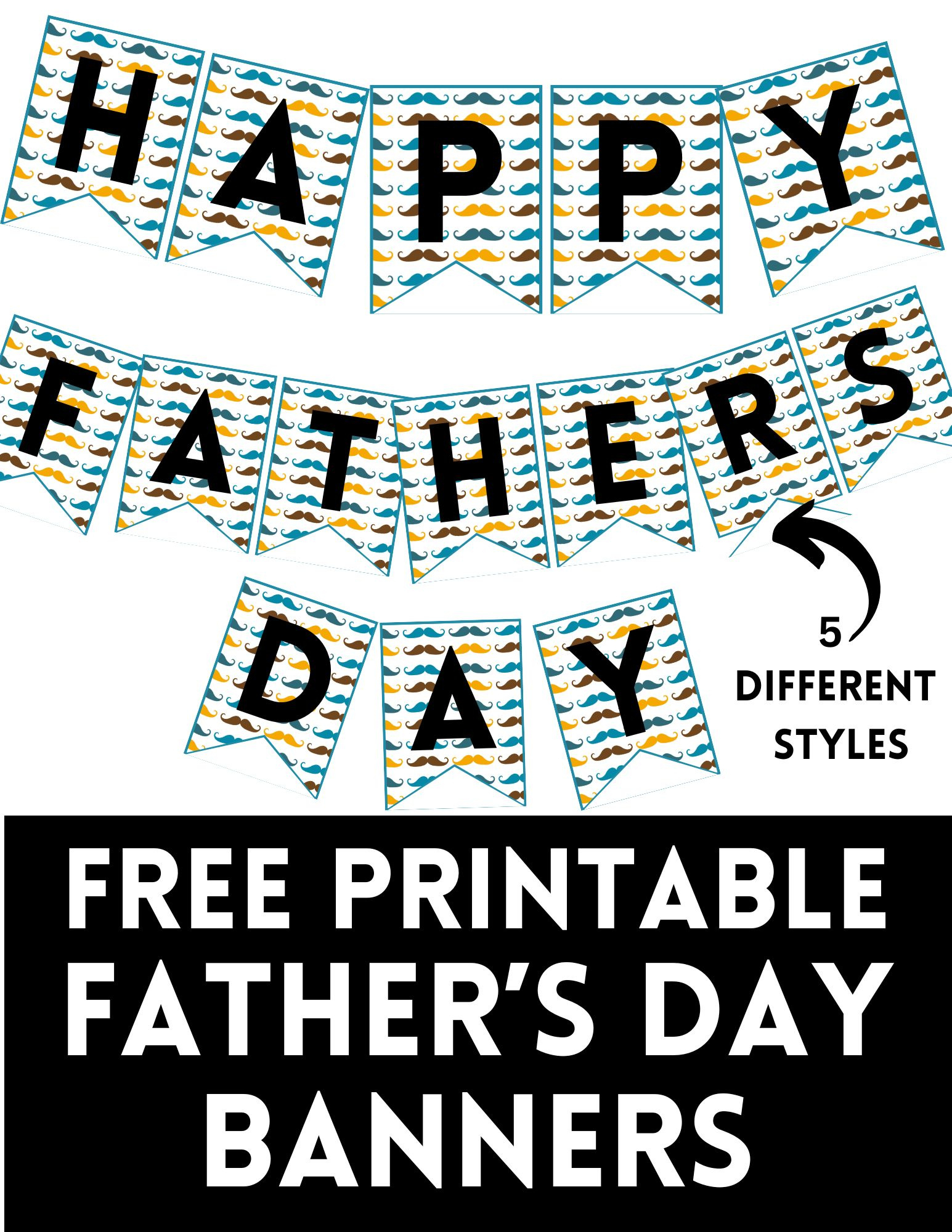 Free Printable Happy Father&amp;#039;S Day Banners - in Free Printable Fathers Day Banners