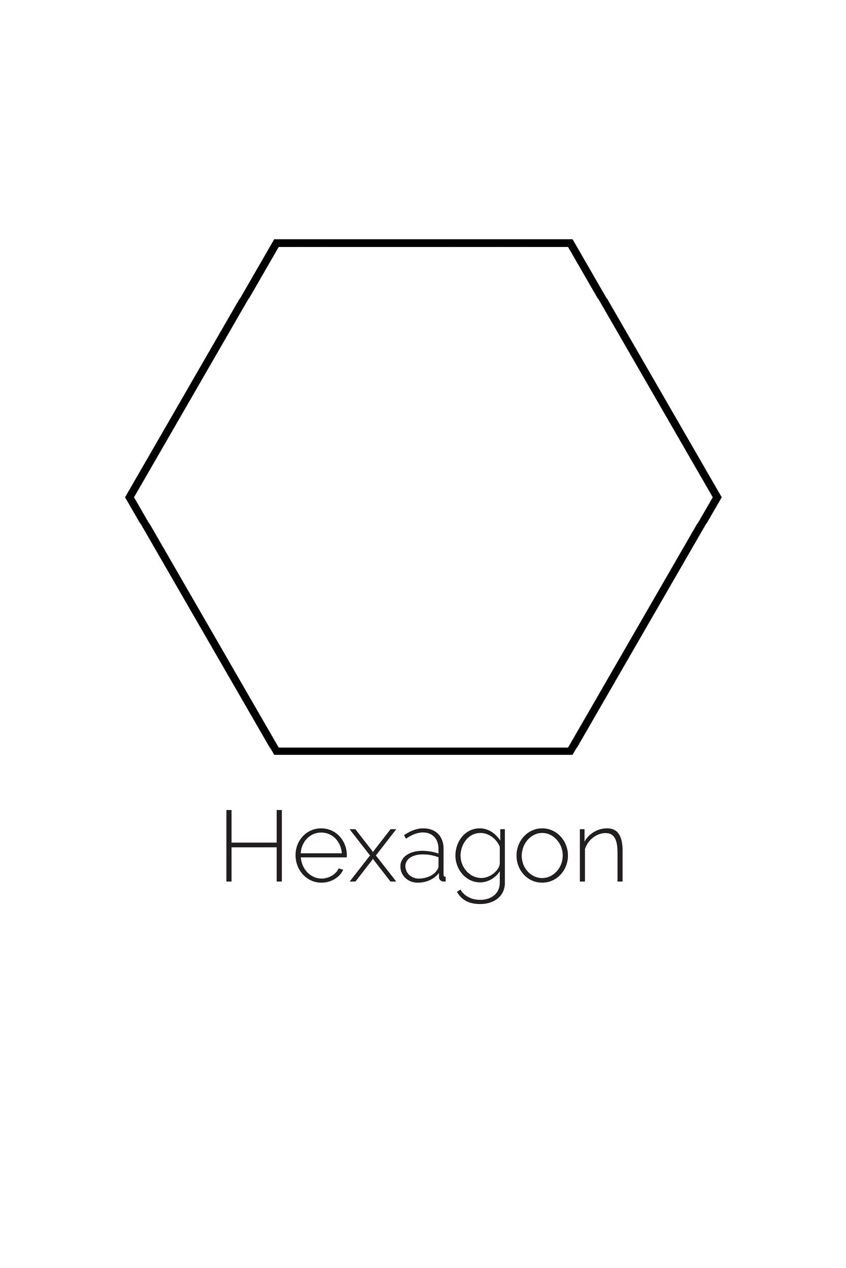 Free Printable Hexagon Shape throughout Free Printable 6 Inch Hexagon Template