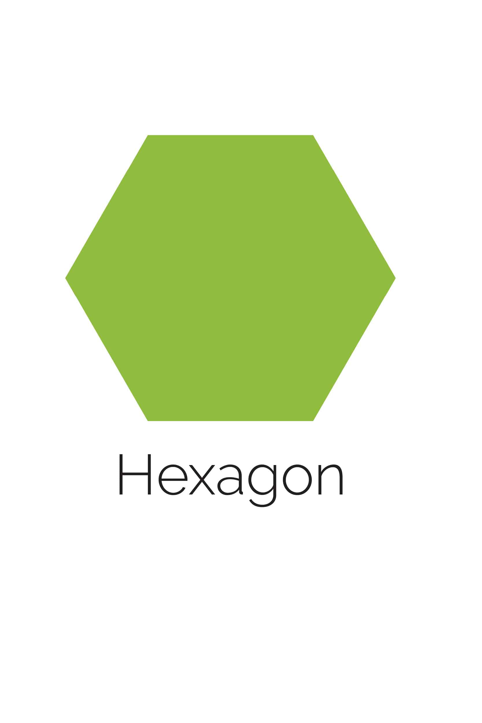 Free Printable Hexagon Shape With Color for Free Printable Hexagon Shapes