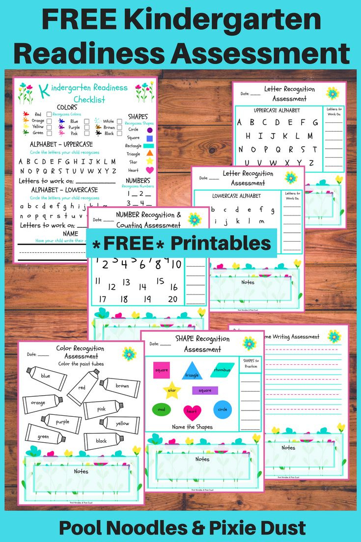 Free Printable Kindergarten Readiness Assessment with regard to Free Printable Assessment Test Practice Sheets
