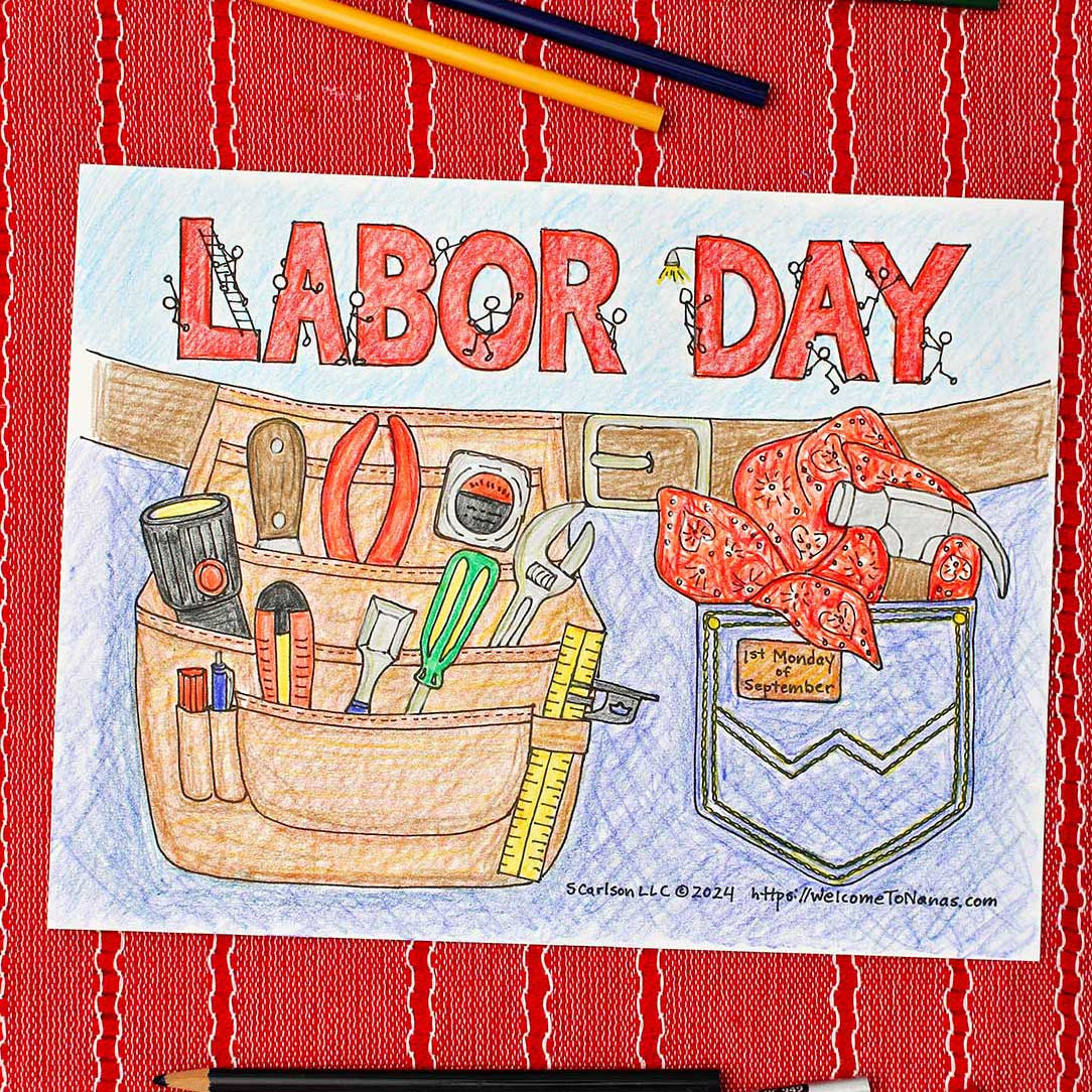 Free Printable Labor Day Coloring Page | Welcome To Nana&amp;#039;S with regard to Free Printable Labor Day Activities