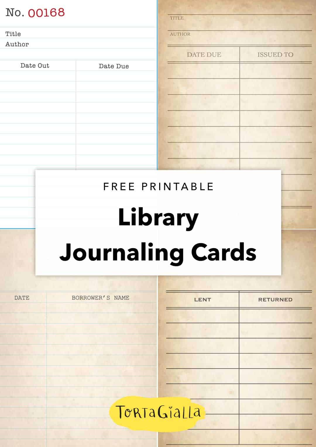 Free Printable Library Card Template - Tortagialla in Free Library Printables