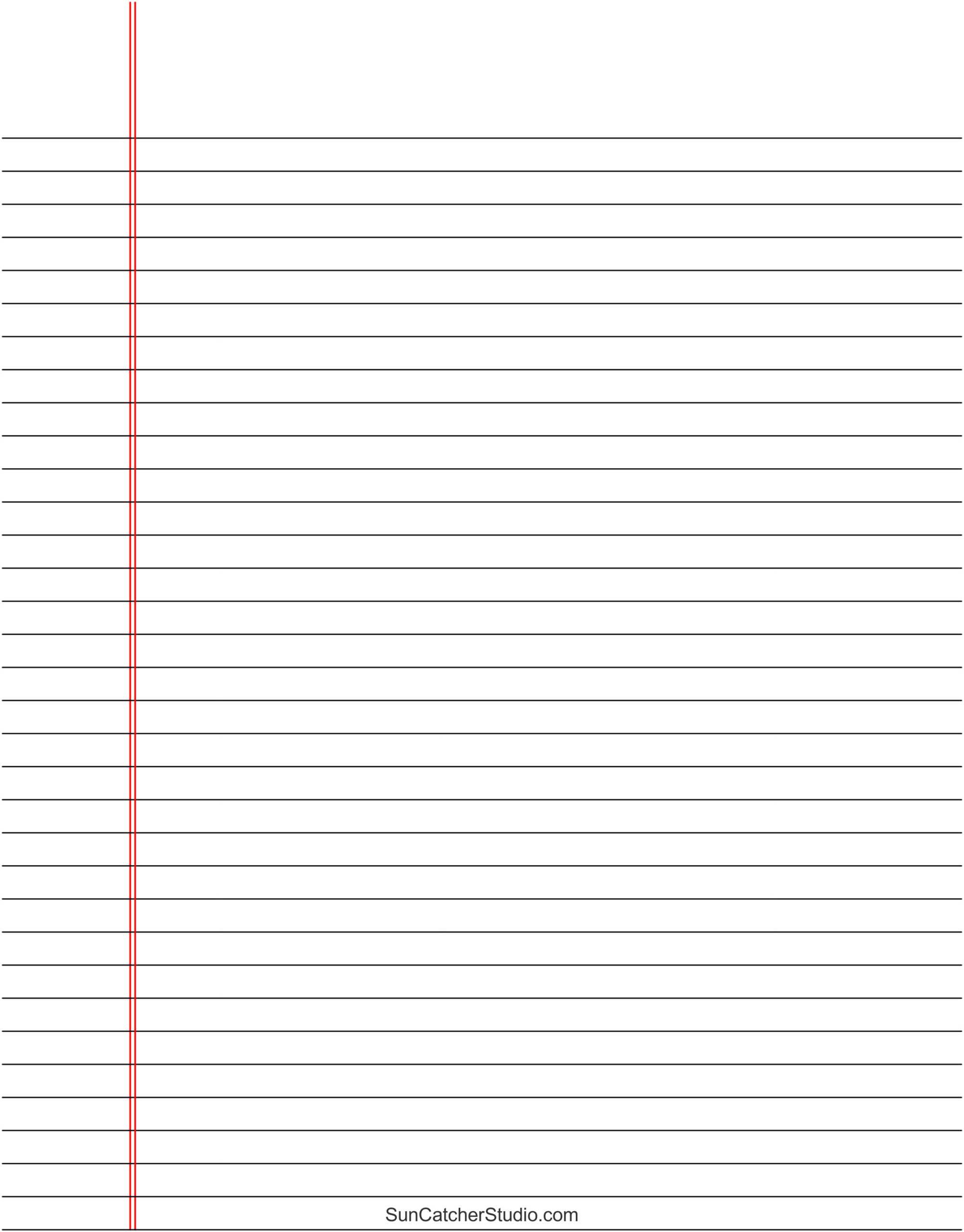 Free Printable Lined Paper (Handwriting, Notebook Templates for Free Loose Leaf Paper Template