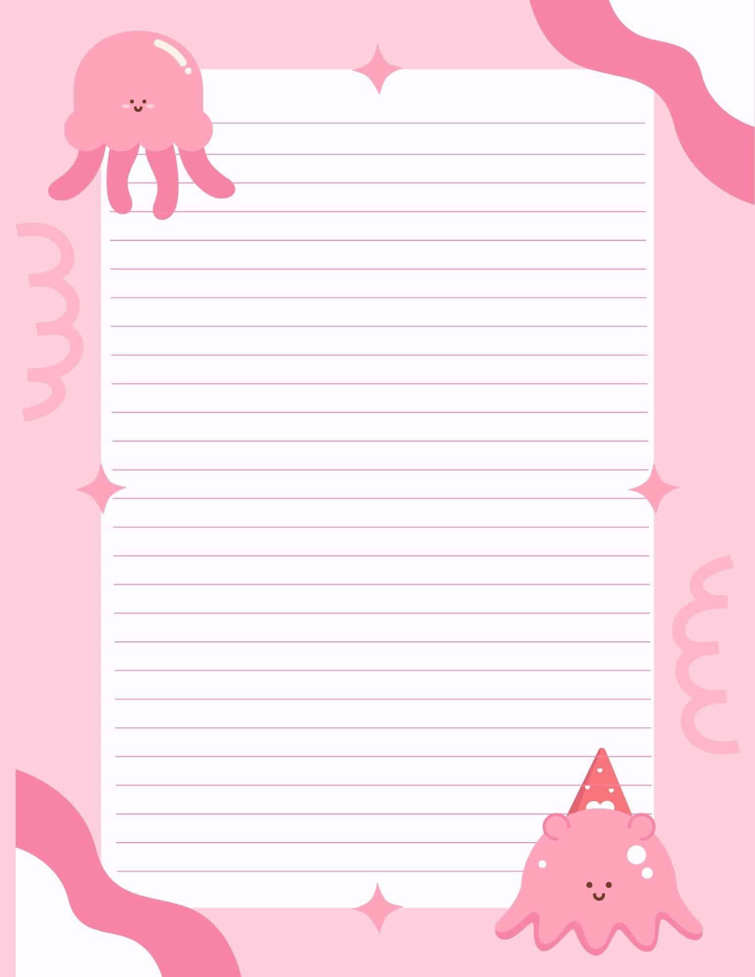 Free Printable Lined Paper With Border for Free Printable Baby Border Paper