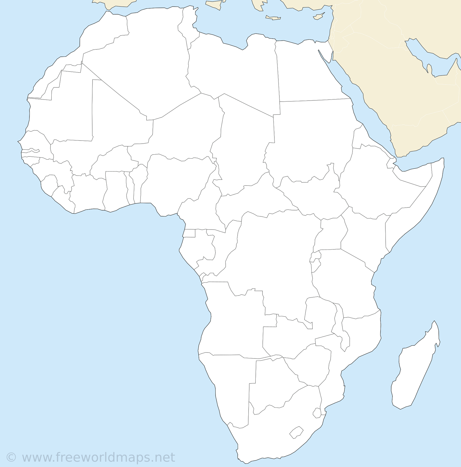 Free Printable Maps Of Africa for Free Printable Map Of Africa