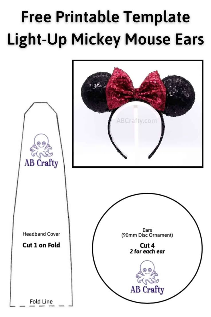 Free Printable Minnie Mouse Ears Template throughout Free Mickey Ears Template