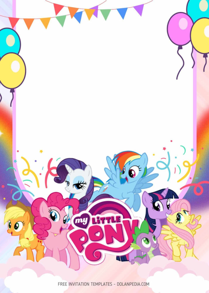 My Little Pony Birthday Party Invitation Template Free