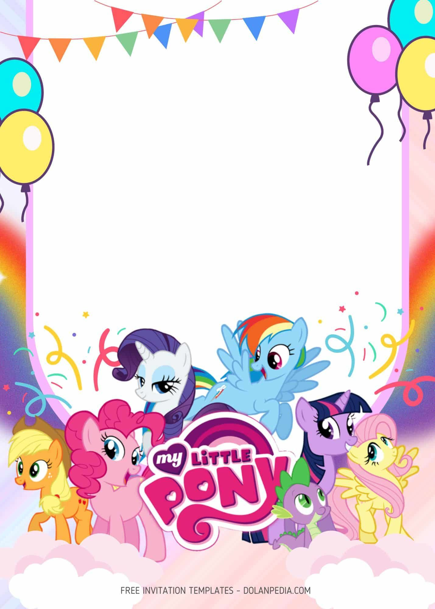 Free Printable My Little Pony Summer Edition Invitations with regard to My Little Pony Birthday Party Invitation Template Free