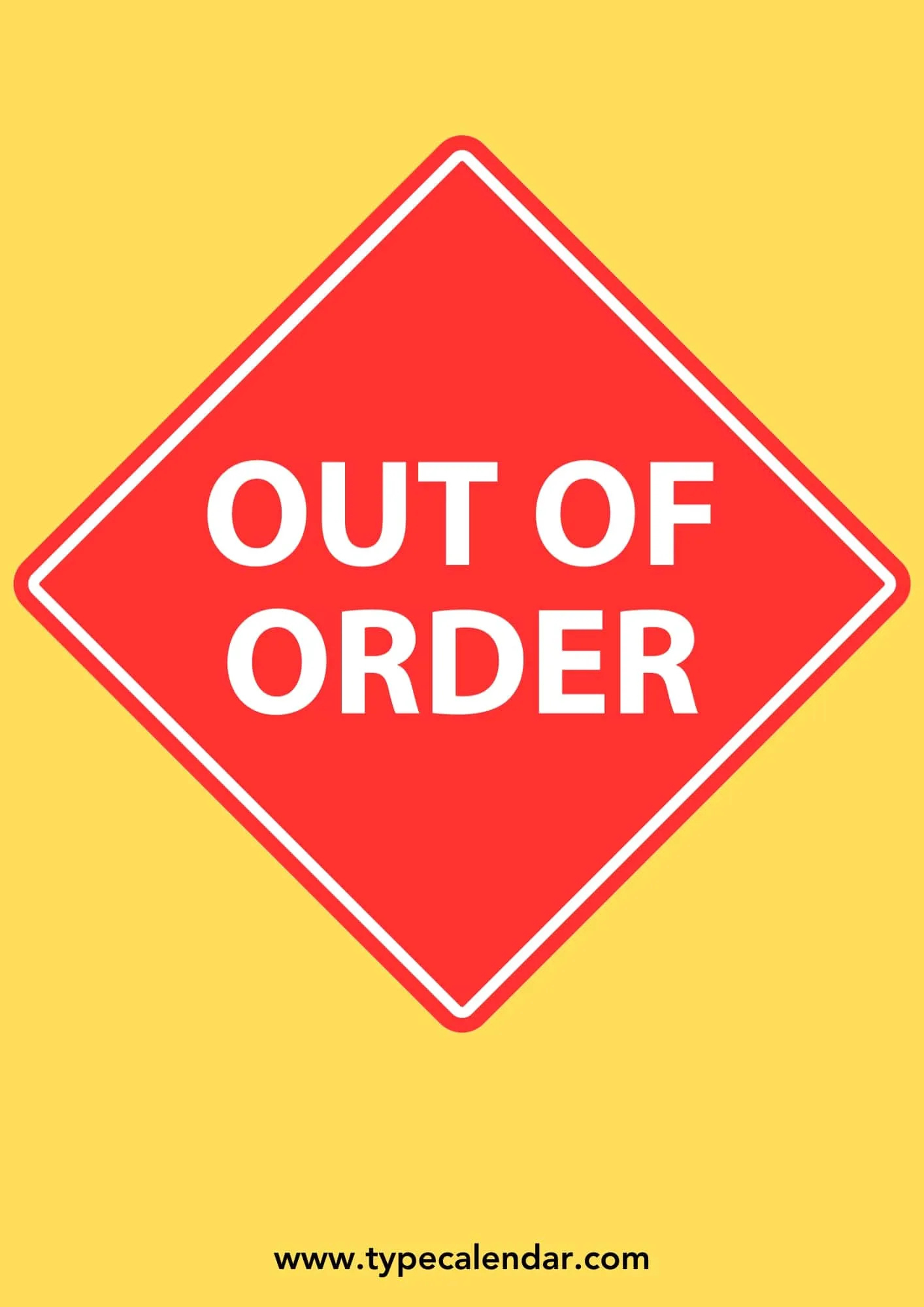 Free Printable Out Of Order Sign Templates [Pdf, Word] Restroom within Free Printable Coke Machine Signs