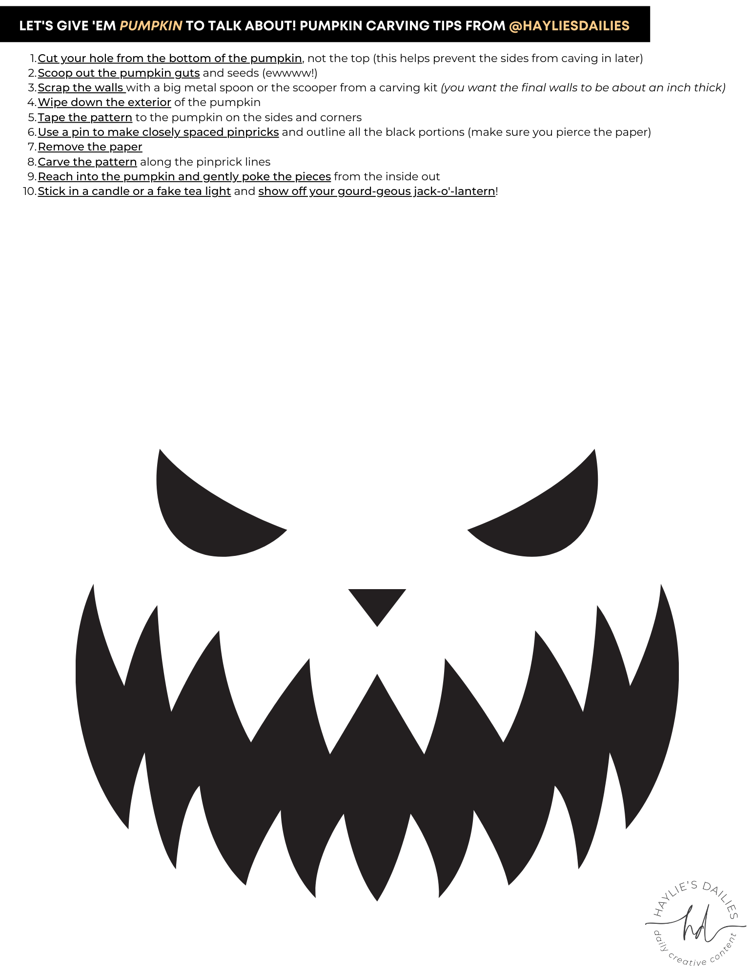 Free Printable Pumpkin Carving Patterns For The Most Boo-Tiful in Pumpkin Faces Free Printable