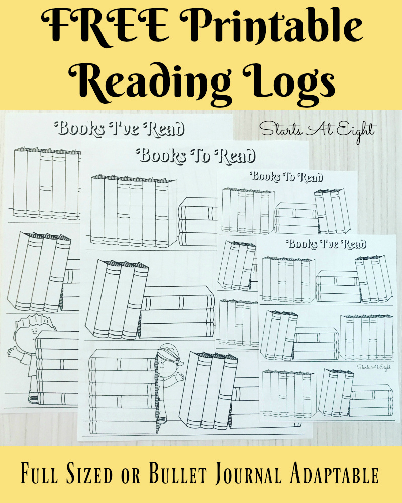 Free Printable Reading Logs ~ Full Sized Or Adjustable For Your regarding Free Printable Books For Adults