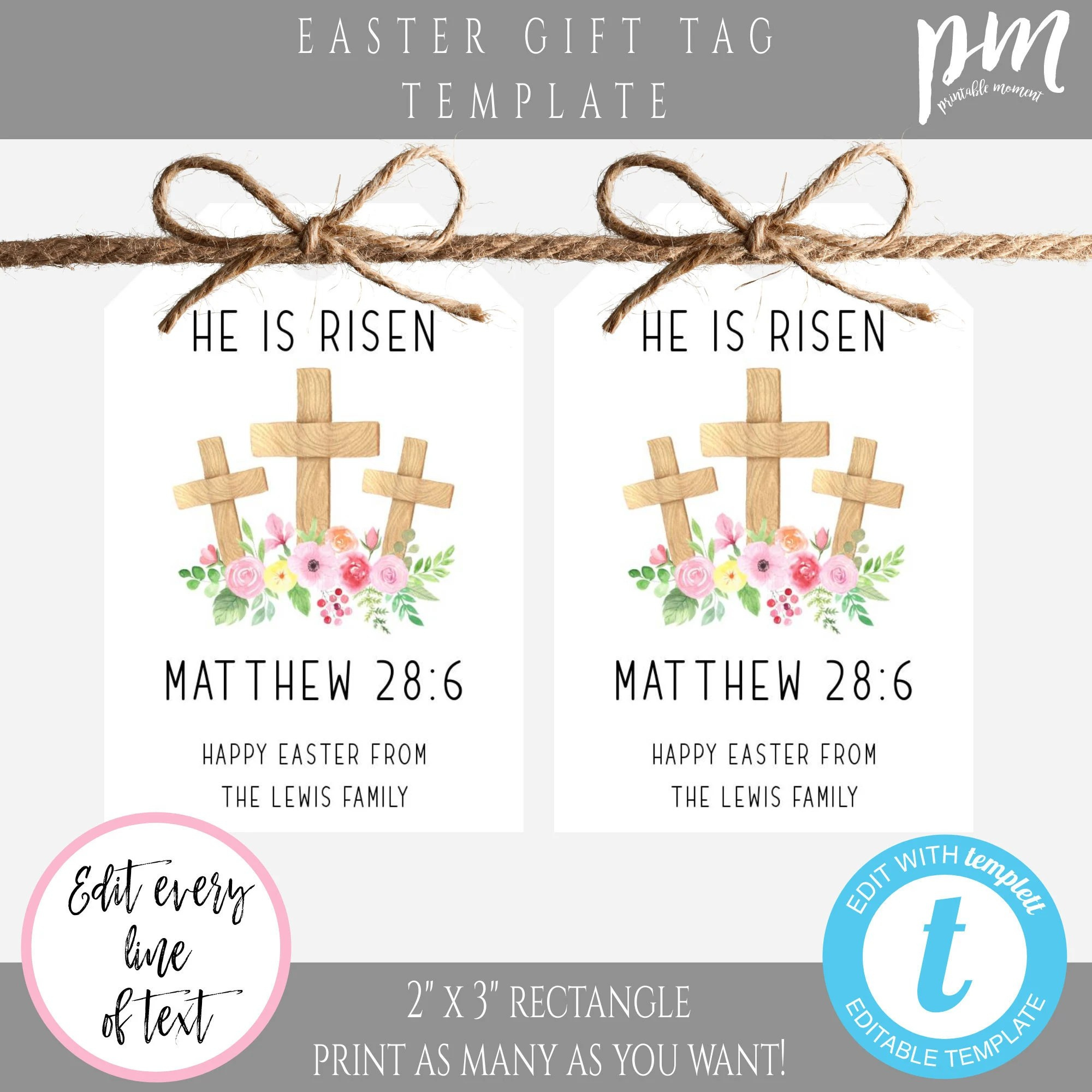 Free Printable Religious Easter Gift Tags - Printable Party Favors in Free Printable Religious Easter Tags