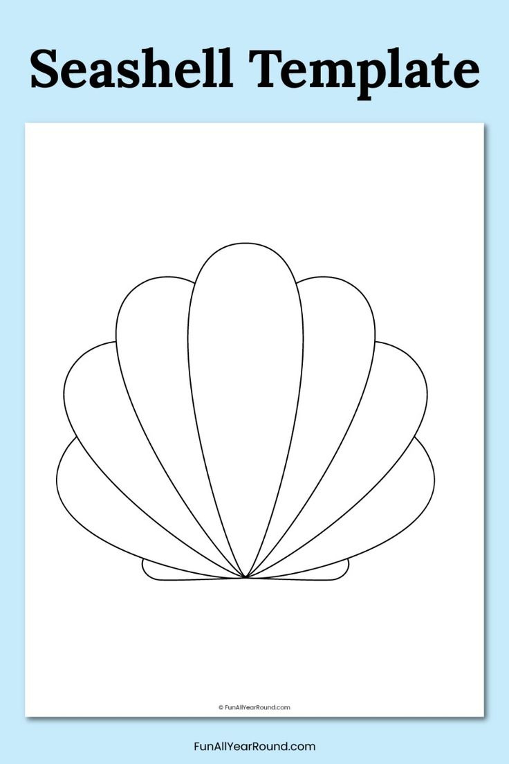 Free Printable Seashell Template pertaining to Free Seashell Printables