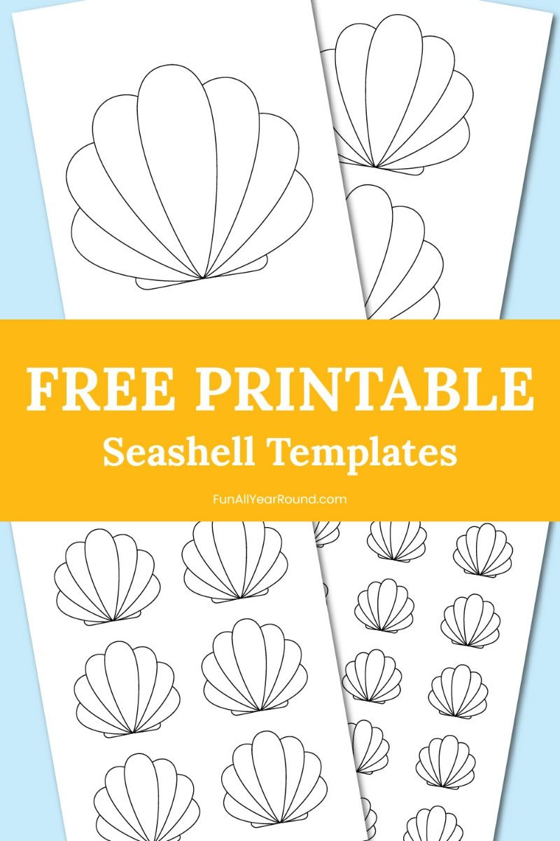 Free Printable Seashell Templates pertaining to Free Printable Shell Templates