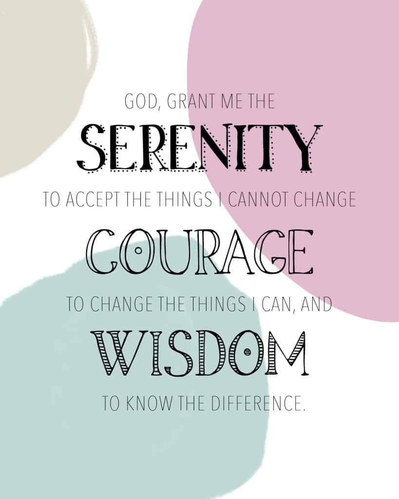 Free Printable Serenity Prayer Wall Art - My Printable Faith with Free Printable Serenity Prayer Cards