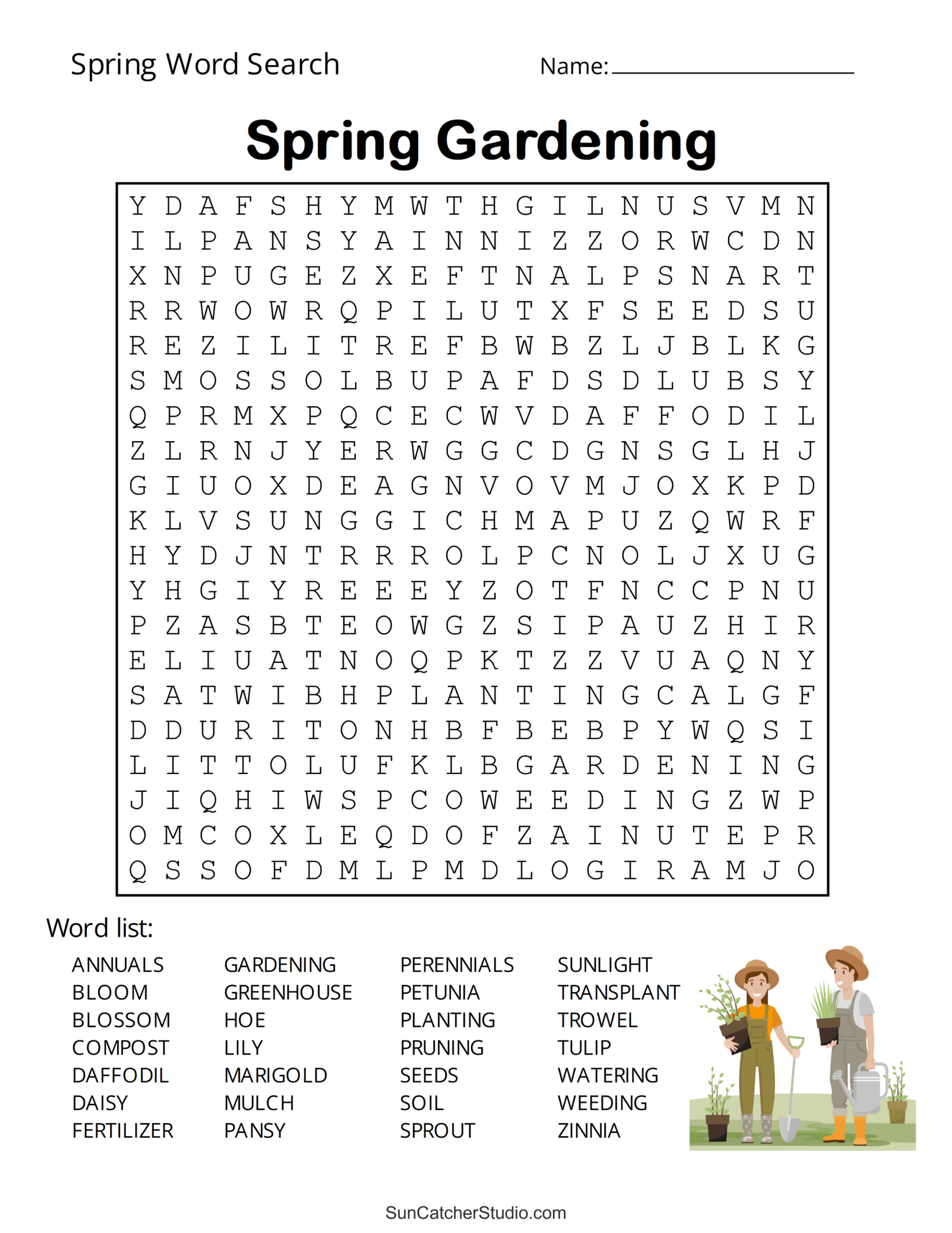 Free Printable Spring Word Search Puzzles – Free Printables with regard to Free Printable Word Puzzles For Seniors