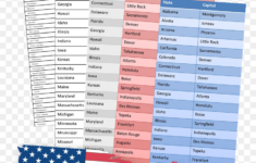 Free Printable State Capitals Lists For Reference Or – List States pertaining to Free Printable List Of States And Capitals