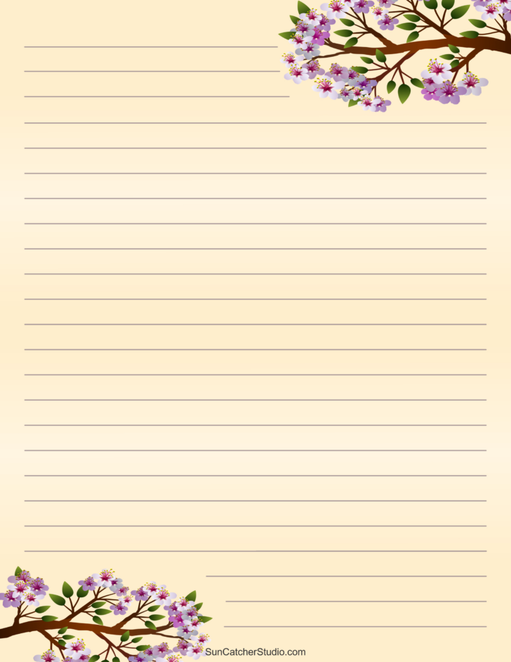 Free Printable Floral Stationery Paper