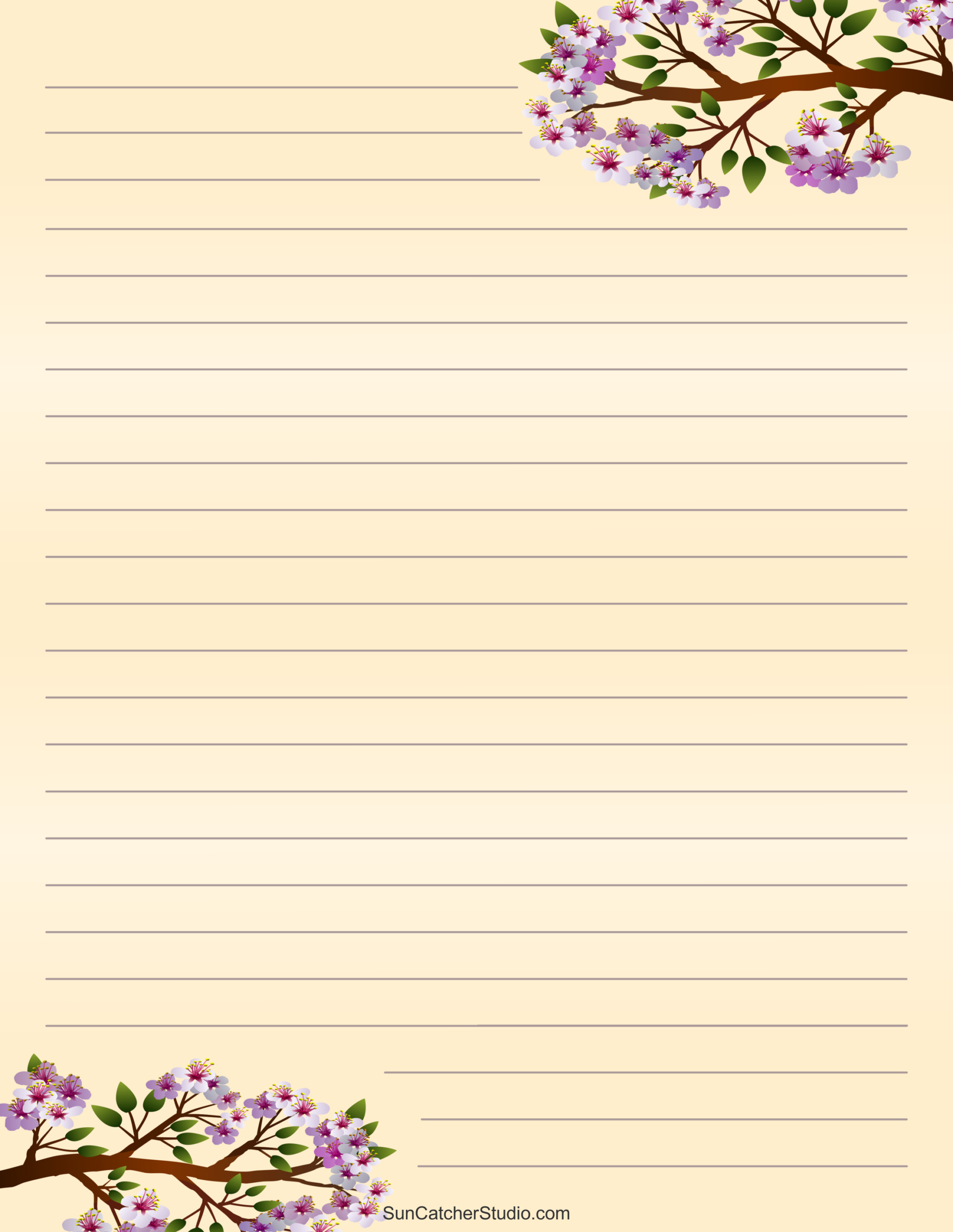 Free Printable Stationery And Lined Letter Writing Paper – Free with regard to Free Printable Floral Stationery Paper