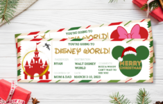 Free Printable Surprise Christmas Disney Tickets For Your Family within Free Printable Disney Tickets
