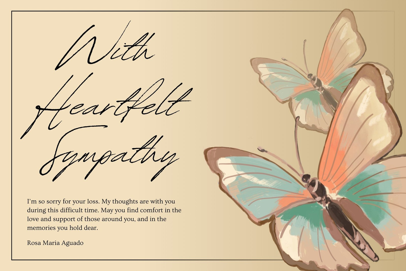 Free Printable Sympathy Card Templates To Customize | Canva throughout Free Printable Easter Cards For Deceased Wife