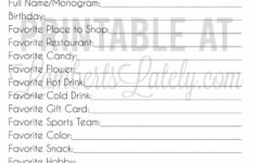 Free Printable Teacher Favorite Things Form | Lamberts Lately inside Teacher Favorite Things Template Editable Free
