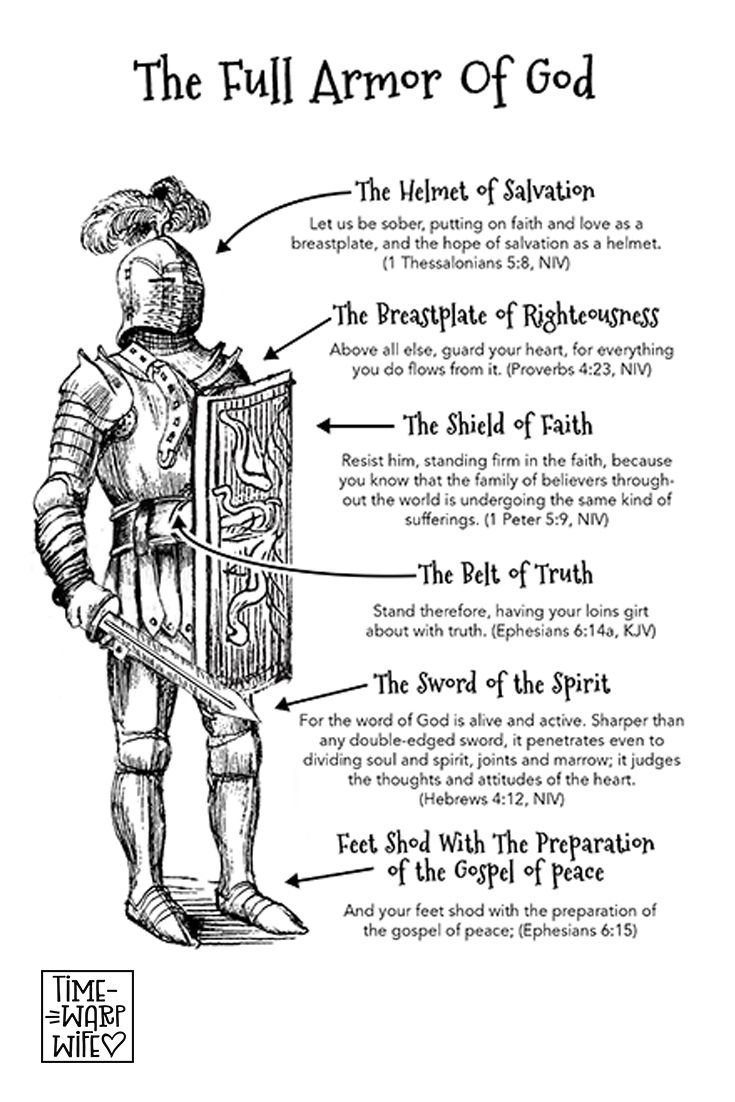 Free Printable - The Full Armor Of God within Armour Of God Free Printables