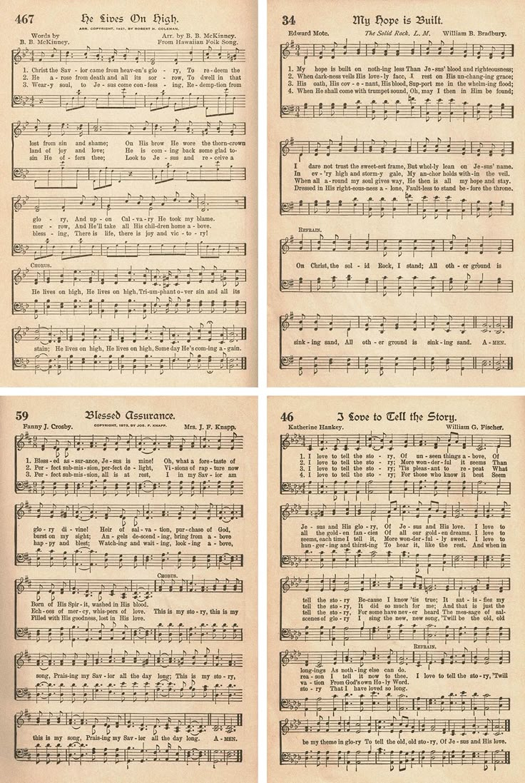 Free Printable Vintage Hymns Sheet Music pertaining to Free Printable Church Hymns