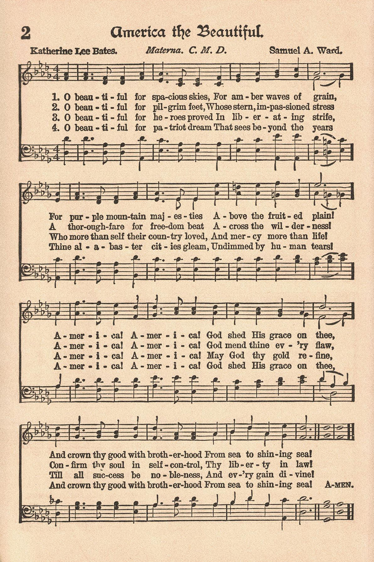 Free Printable Vintage Patriotic Hymns • Rose Clearfield with regard to Free Printable God Bless America Sheet Music
