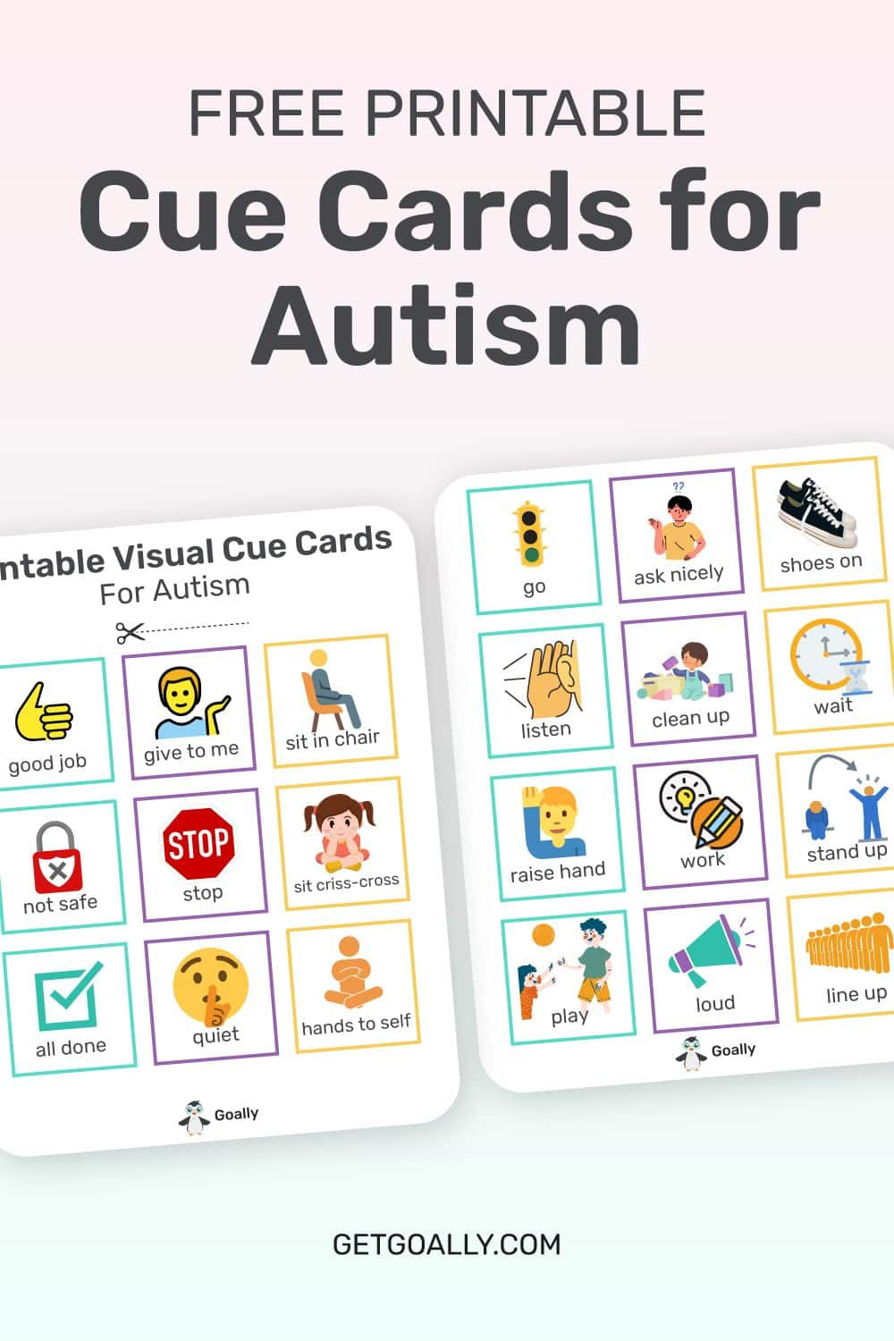 Free Printable Visual Cue Cards For Autism with regard to Free Printable Picture Communication Cards