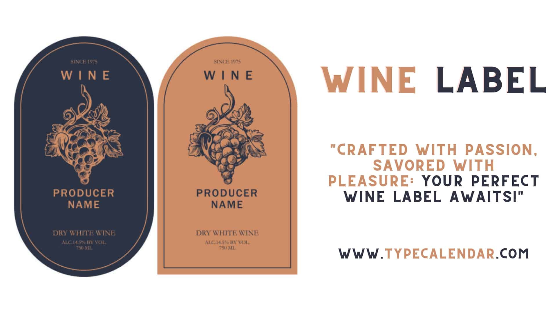 Free Printable Wine Label Templates [Word, Psd] for Free Wine Label Template